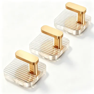 Clothes Bathroom Door Transparent Hook Acrylic Self-adhesive Wall Hook Hanger