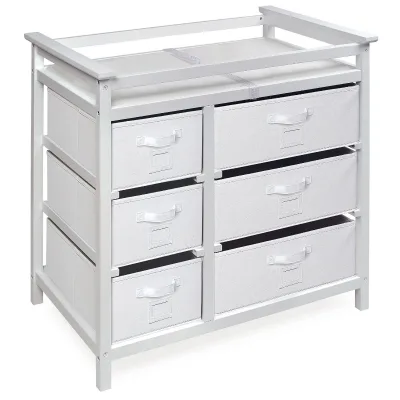 2024 Years Hot Selling Solid Wooden Baby Diaper Dresser Table with Storage Drawer for Bedroom Use