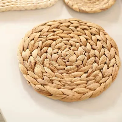 High Quality Water Hyacinth Round Placemats coaster Heatproof