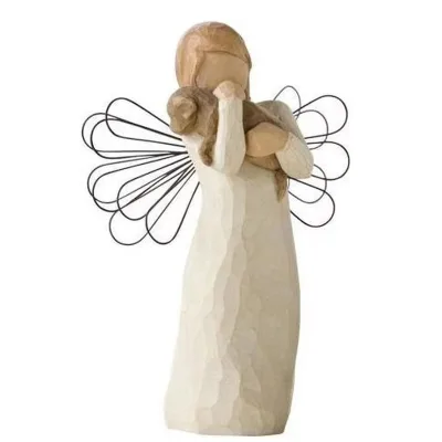 Handmade Character love Sculpture Ornaments, Dormitory Home Decorations, Desktop Crafts. Angel Ornament.