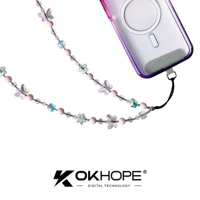 Adjustable Polyester Wrist Tether Smartphone Lanyard Cute Key Chain for Mobile Phone Four Seasons Promotional Gift