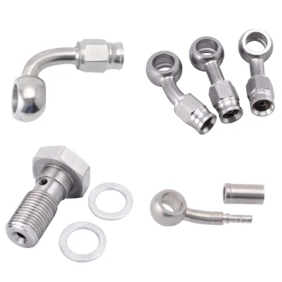 Longlife Reusable An3 An4 3an 4an Different Color Stainless Steel Banjo Brake Hose Fitting Adapter for Motorcycle and Automobile