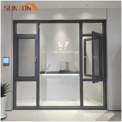 Custom Eco Friendly Thermal Break Aluminum Alloy Casement Window Low E Double Glazed Windproof Waterproof For Residence