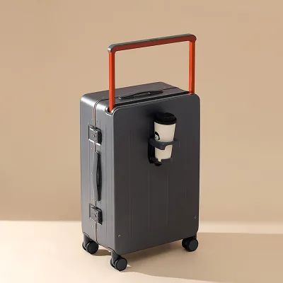 Wholesale Durable Portable Modern Fashionable ABS Hard Shell Aluminum Alloy Trolley Spinner Suitcases Travel Luggage Anti-Theft