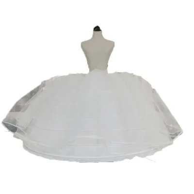 Wholesale Wedding Accessories Petticoat Vestido Longo Ball Gown Crinoline Underskirt Multi 8 Colors 6 Hoops Skirt Petticoats