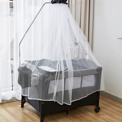 Modern Side-Crib Mosquito Net Tent Foldable Large Travel Cot for Newborn & Baby for Bedroom Dining & School Use