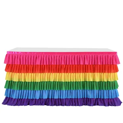 Table Skirting Tulle Skirting Tulle Fancy Tutu Purple and White Table Skirt Dark Red for Wedding Table Skirt Chiffon
