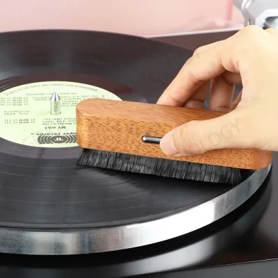 Sound Record Brush - Anti-Static Ultra Fine Carbon Fiber Brush Good Quantity Wooden Burhs