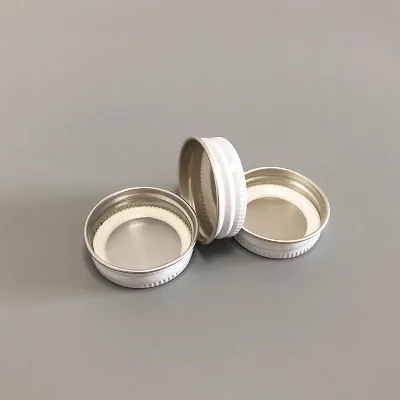 Custom 38mm 38/400 Silver Aluminum Screw Top Lid 1 Gallon Glass Growler Bottle Caps with Plastisol