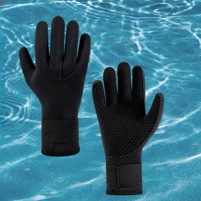 3/5MM Cotton Neoprene Diving Gloves Men Winter Swimming Fish Catching Anti Slip Anti Scratch Wear Resistant Warm Cold Proof