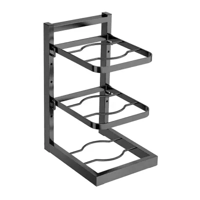 Adjustable Stainless Steel Multi-Tier Kitchen Storage Rack Four-Tier Pot Rack With Sink Wall Shelf Household Cabinet and Table