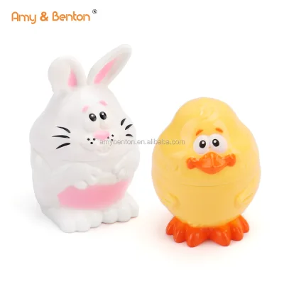 New Item Interesting Easter Egg Capsule Toys Rabbit & Chick Shape Candy Toys for Children