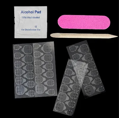 DIY Nail Tool Press on Nails Double-sided Mini Nail Files Glue Jelly Gel Sticker Mimi Manicure Sticks Alcohol Pad