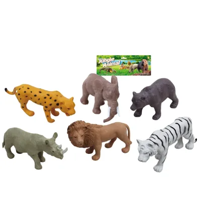 Wholesale White PVC Plastic Toy tiger Figure for Table Decoration