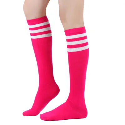 European American Adult Striped Women's Mid-Calf Socks Three-Stripes Knee-High Performance Socks for Parties Socks