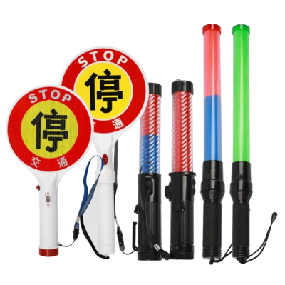 Traffic flashing baton, rechargeable battery warning flashing baton, outdoor handheld warning light LED
