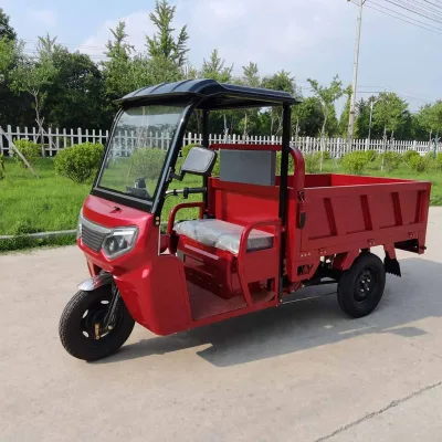 Cargo+Electric+Tricycle Semi Encloced Three Wheel Adult Electric Tricycle Cargo Delivery 1000W China Wholesale With Cabin Canopy