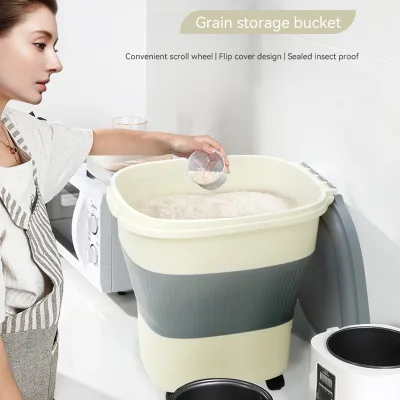 New Hot Selling Pet Feeding Food Storage Box With Portable Roller 20kg Pet Food Container for Dog Cat Pet Products