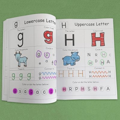 Toddler A4 Size 28 32 52 Page Alphabet Number Handwriting Practice Tracking Letters Workbook