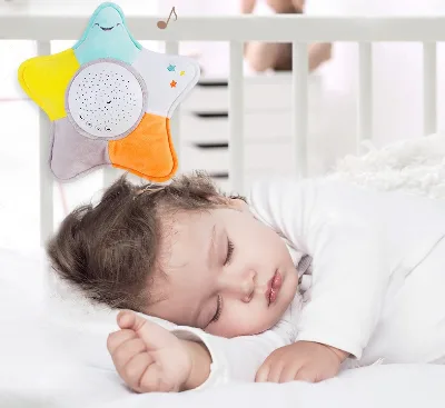 Led Starry Sky Projector Musical Speaker Night Light Toys Kids Koala Elephant Penguin White Noise Sound Baby Soother Toy
