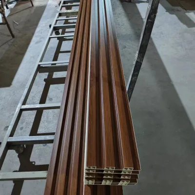 High Quality Decorative Wall Cladding Panel Eco Wood 15mm Classic Wooden Pattern Plastic Wpc Wall Sheet Board