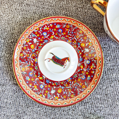 Wholesale Custom White Ceramic Coffee Set Golden Supplier Collection