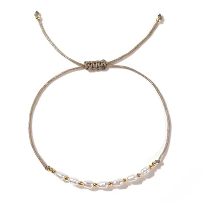 handmade original slim wholesale Copper bead and millet bead imitation pearl bracelet bracelet fashion jewelry for women men