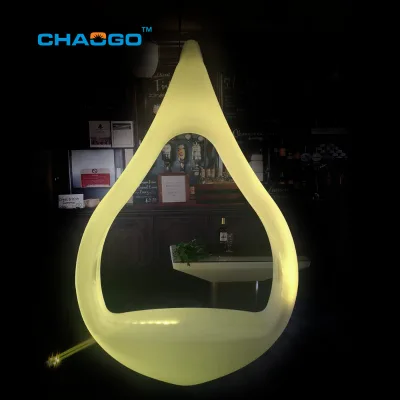 Hot Sale Novelty Shape Angel's Tears Led Illuminated Swing Garden Plastic Free Standing Outdoor Led Light up Swing Stool