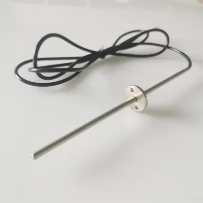 Round Flange Temperature Sensor NTC Probe Custom Length Silicone Cable for Refrigerator Freezer