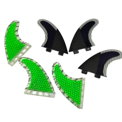 FC /FUTUR Half Carbon Surfboard Fins Fiberglass Surf Fins with Fin Bags.