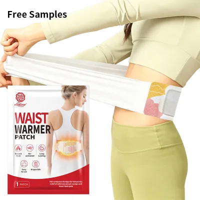 Private Label Self Heating Herbal Waist Patch Steam Heating Belt Abdominal Thermotherapy Wrap Warm Waist Patch