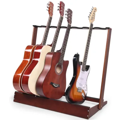 Wood Multi-Guitar Accessories Bass Display Stand Band Stage Multiple Ukulele Rack Wooden Guitar Stand Rack for Classical