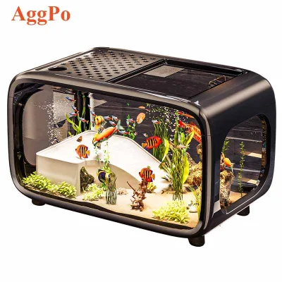 Creative Home Aquarium with Lid - Fish Tank Kit for Small Fish or Shrimp
