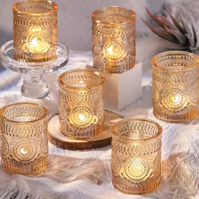 North America Popular Wax Candle Holder Glass Container or Candle Glass