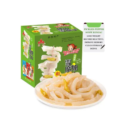 Export Korean 360g Pickled Pepper Konjac Tofu Healthy Vegetarian Low Fat Low Calorie Satiety Slimming Beauty Snack Konjac