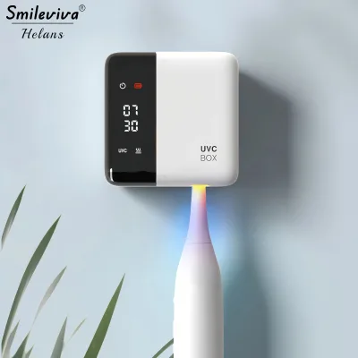 2026 Mini Portable Intelligent UV Plastic Toothbrush Sterilizer Heating Drying Clock Wireless Wall Mounted Type-C OEM