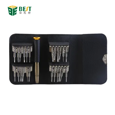 BST-633A 25 1 Mini Pocket Precision Screwdriver Set 25-in-1 Hand Repair Tool Kit for Mobile Phones Laptops PCs-DIY Steel OEM