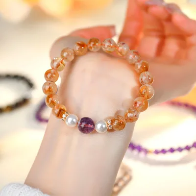 Wholesale natural yellow tar crystal amethyst original bracelet fashion bracelet