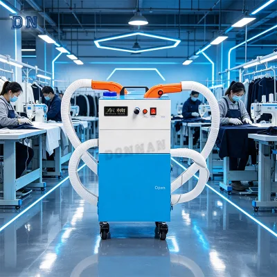 DN-707Y-16 Industrial Double Head Double Motor Automatic Textile Jeans Apparel Garment Thread Cleaning Trimming Sewing Machine