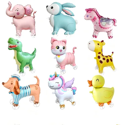 Wholesale Walking Balloons with Wheels Animal Balloons Children's Toys Cartoon Animals, Balloons with Wheels Animal Balloons