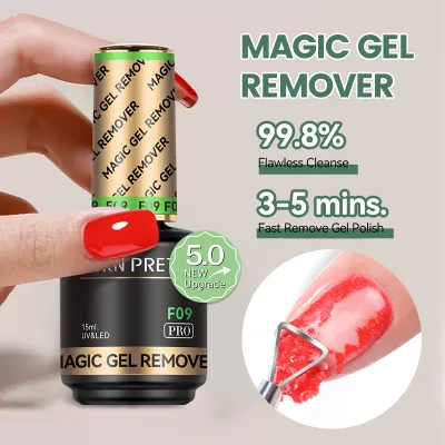 BORN PRETTY PRO New 15ml Professional Nail Remover Liquid OEM Custom Logo Soak Off Gel Nail Polish Fast Burst Magic Remover Gel