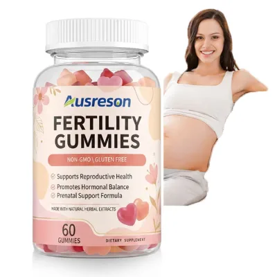 OEM Herbal Fertility Supplements Gummy Female Aid Ovulation Prenatal Folic Acid Multivitamin Natural Fertility Gummies for Women