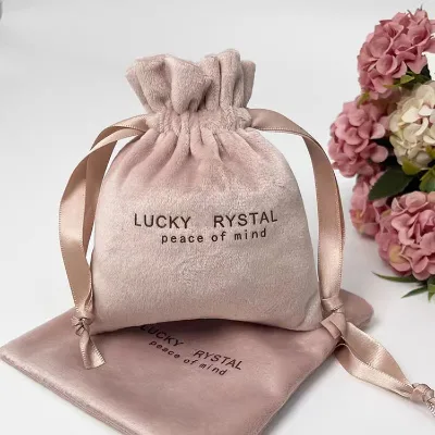 Peiquan Drawstring Gift Bags Protective Bags Velvet Charger Storage Bags Custom Logo Handbags