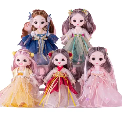 Antique Girl Court Antique Doll Confused Hanfu Princess Doll Dressed Antique Dress Girl Birthday Gift