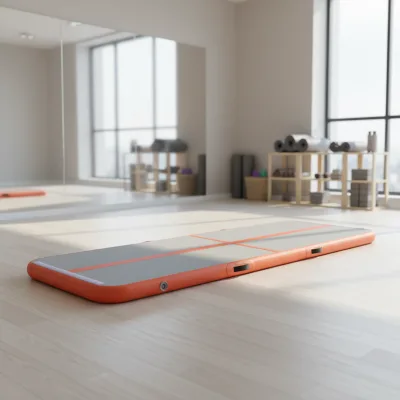 Inflatable Gymnastics Air Mat Thick Tumbling Mat with Electric Air Pump for Home Gym Training Cheerleading Yoga Outdoor