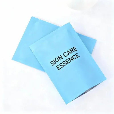 Self-Sealing Waterproof Heat Resistant Aluminum Foil Flat Bags with Custom Logo for Skin Care Facial Masks