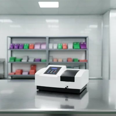 Easy-use UV-VIS Spectrophotometer Single Beam 190-1100nm Bandwidth 2nm with Touch Screen Display and Tungsten Lamp