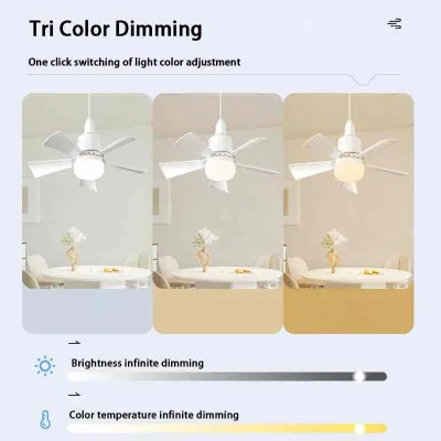 New Arrival Fancy LED Flower E27 Blade Color Changing Ceiling Fan Light with Remote Control for Living Room