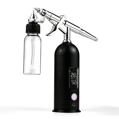 Premium No-Clean Clog-Proof Gravity Feed Rechargeable Airbrush for Model Painting & Gundam Kit 3-Speed Adjustable Type-C Port
