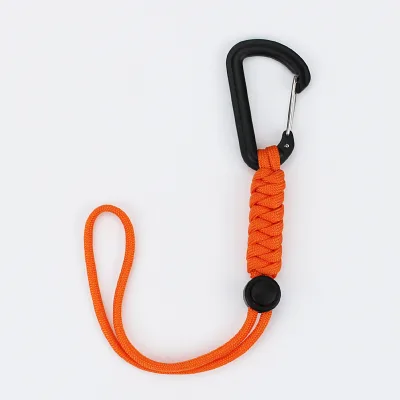Utility Paracord Lanyard Keychain With Carabiner Whistles Cord Wrist Strap Parachute Rope Badge Camera Cellphone Holder
